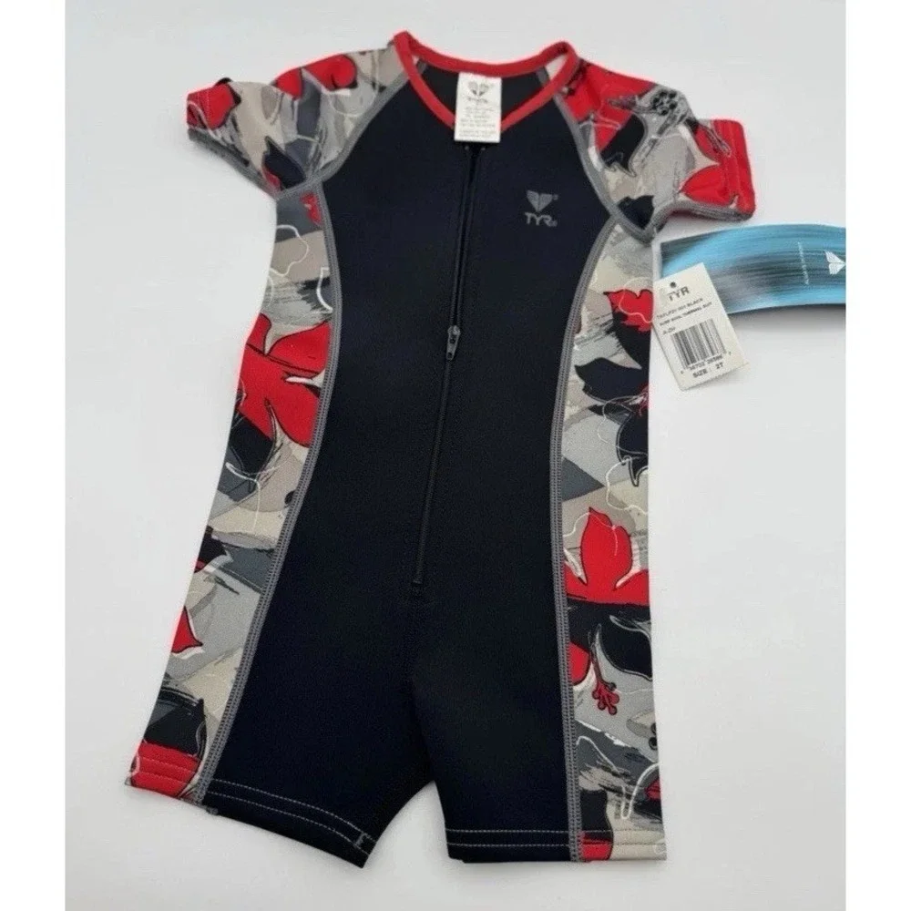 TYR Thermalwear Toddler Thermal Rashguard Swim Lesson Wetsuit Unisex‎ UV 2T NWT